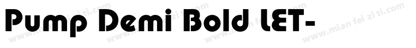 Pump Demi Bold LET字体转换